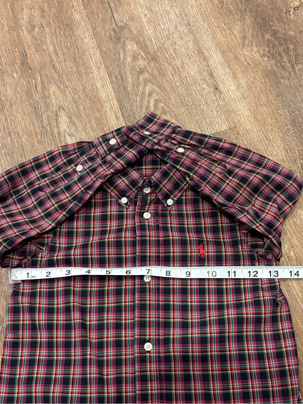 Lot of 2 Ralph Lauren LS Shirts - White/Navy Check & Red/Black Plaid Boys 3T